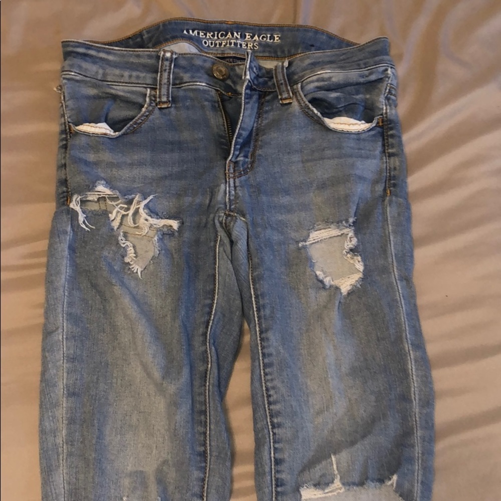 American Eagle Skinny Jeans with Holes
